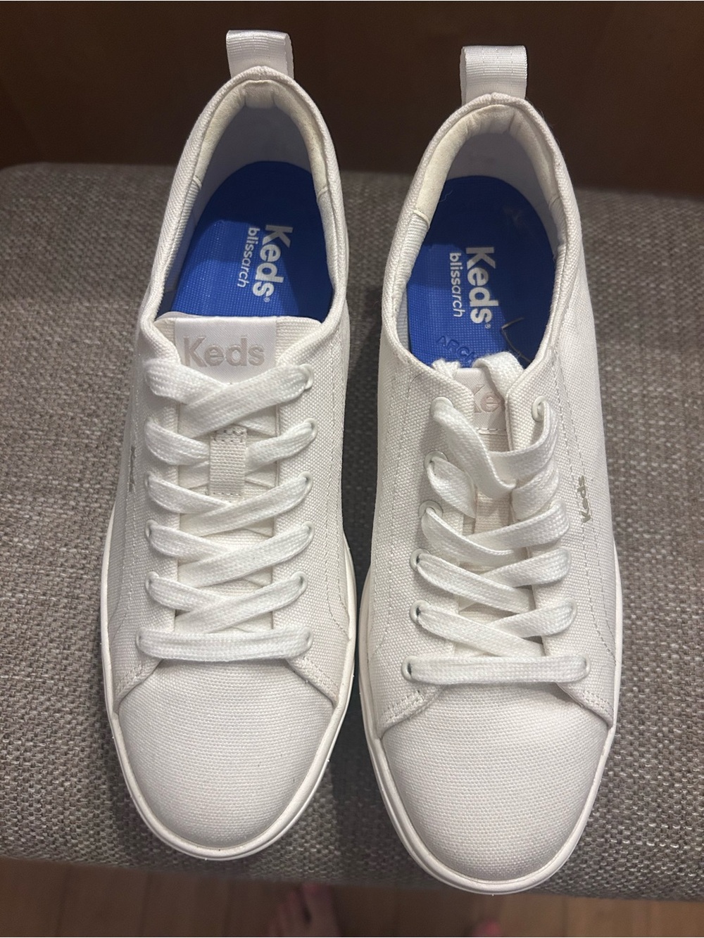 Keds Women’s White Platform Canvas Sneakers